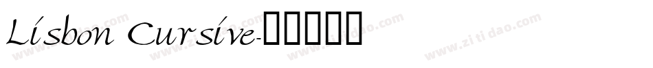 Lisbon Cursive字体转换